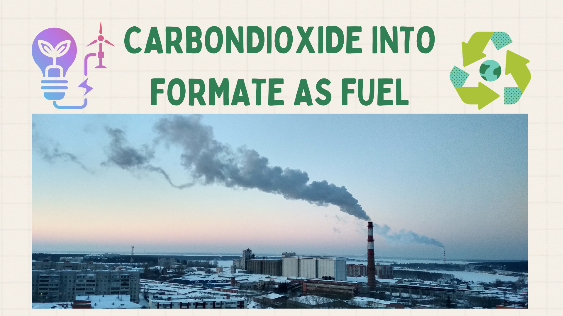 Carbondioxide into Formate as fuel.